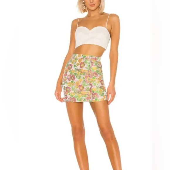 MAJORELLE Jade mini skirt in flamingo pink size medium - Picture 1 of 9